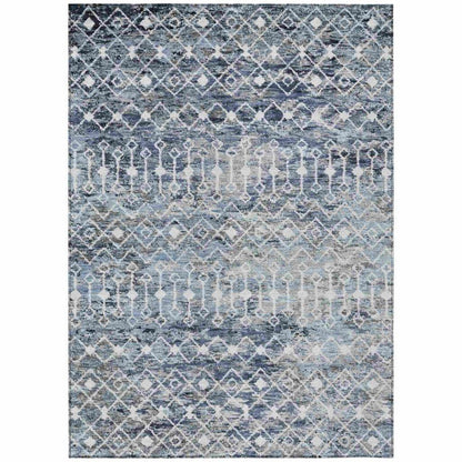 Calandria Blue Washable Indoor - Outdoor Rug - LOOMLAN - LOOMLAN Rugs - Outdoor Rugs