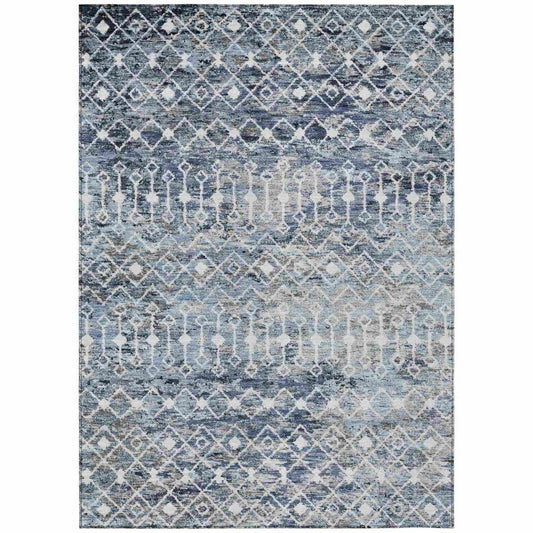 Calandria Blue Washable Indoor - Outdoor Rug - LOOMLAN - LOOMLAN Rugs - Outdoor Rugs
