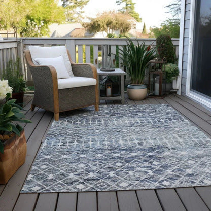 Calandria Blue Washable Indoor - Outdoor Rug - LOOMLAN - LOOMLAN Rugs - Outdoor Rugs