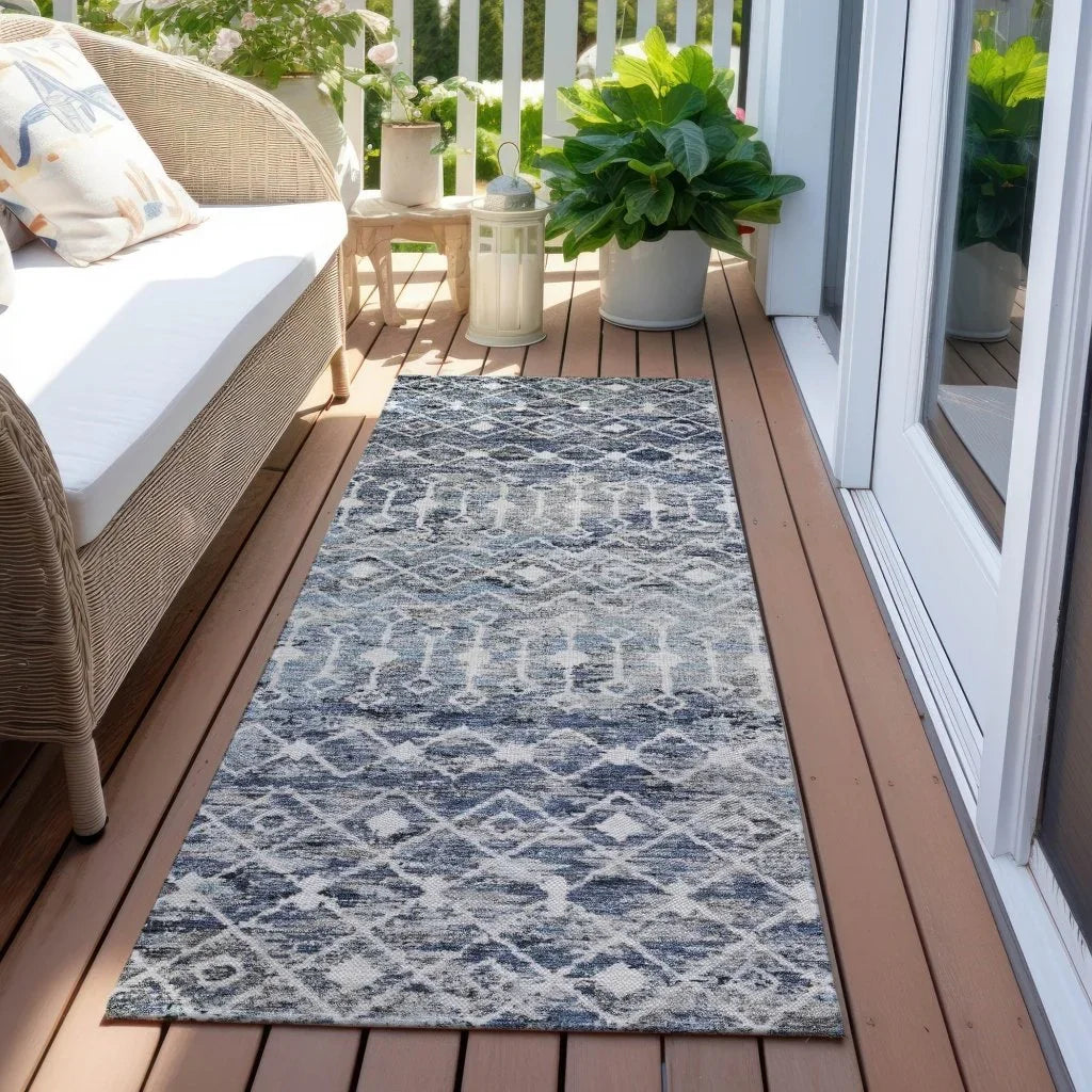 Calandria Blue Washable Indoor - Outdoor Rug - LOOMLAN - LOOMLAN Rugs - Outdoor Rugs