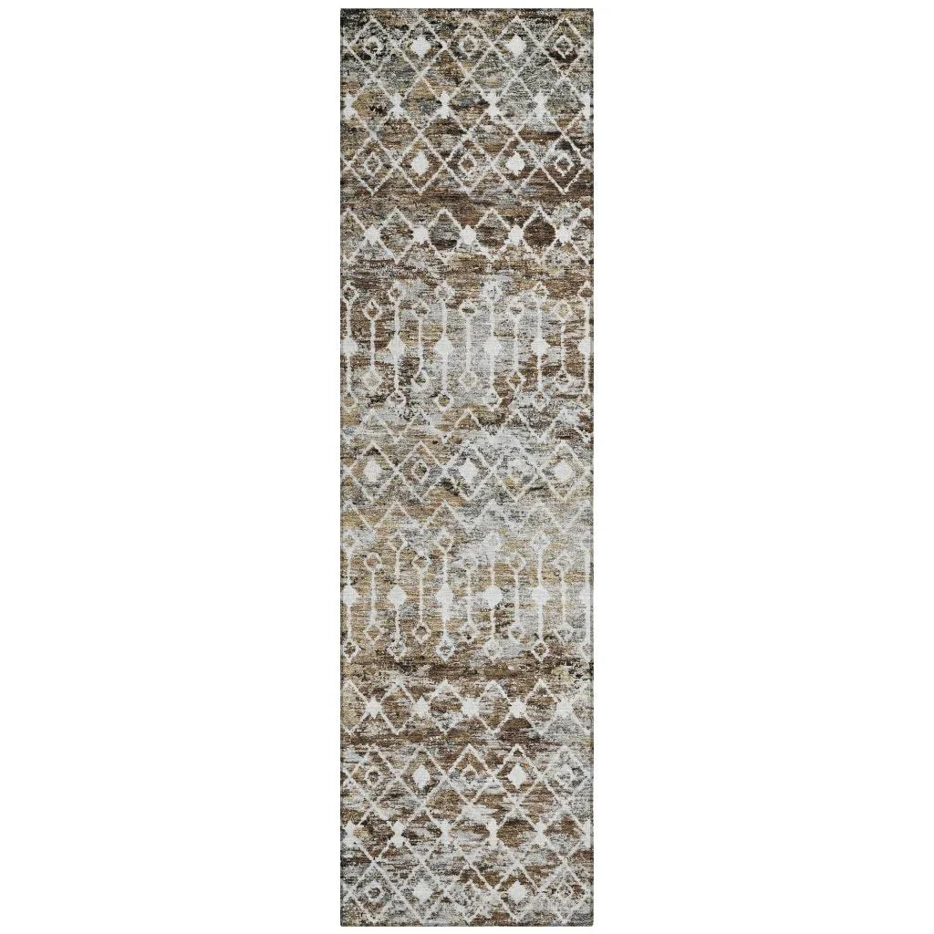 Calandria Brown Washable Indoor - Outdoor Rug - LOOMLAN - LOOMLAN Rugs - Outdoor Rugs