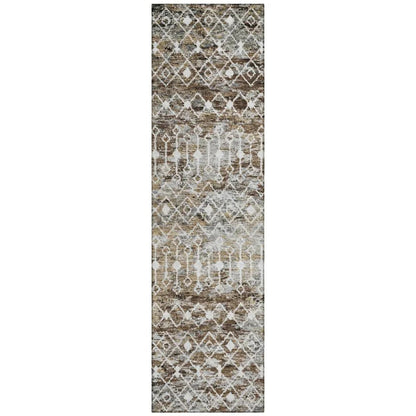 Calandria Brown Washable Indoor - Outdoor Rug - LOOMLAN - LOOMLAN Rugs - Outdoor Rugs