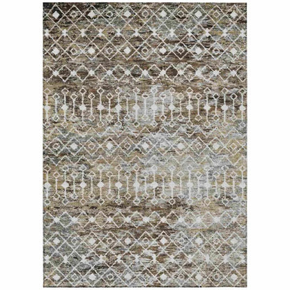Calandria Brown Washable Indoor - Outdoor Rug - LOOMLAN - LOOMLAN Rugs - Outdoor Rugs