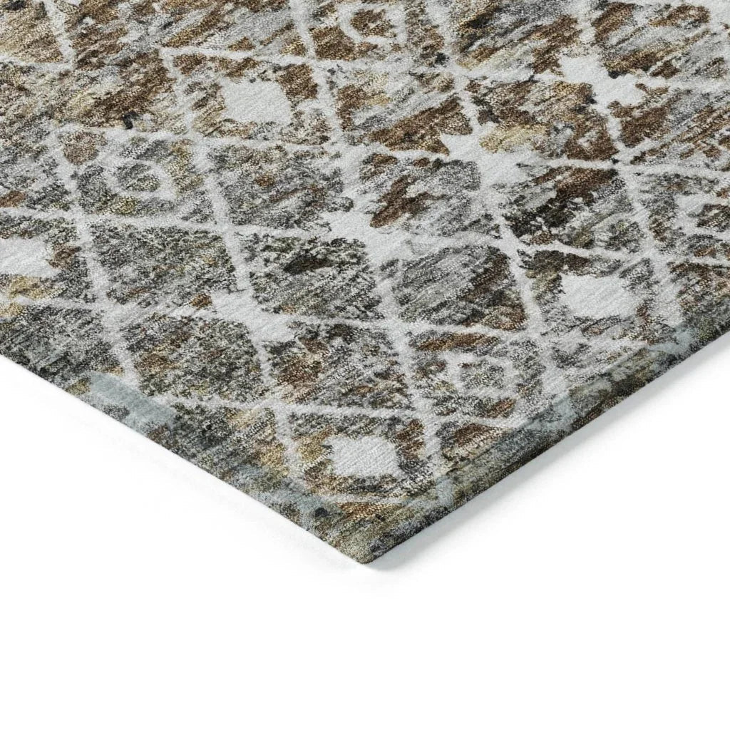 Calandria Brown Washable Indoor - Outdoor Rug - LOOMLAN - LOOMLAN Rugs - Outdoor Rugs