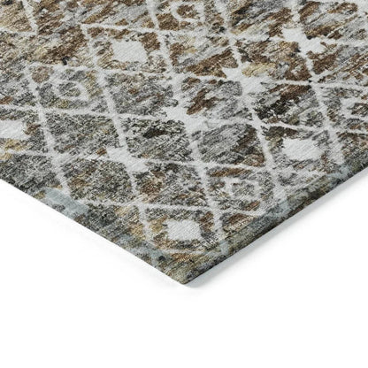 Calandria Brown Washable Indoor - Outdoor Rug - LOOMLAN - LOOMLAN Rugs - Outdoor Rugs