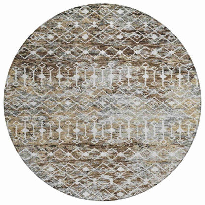 Calandria Brown Washable Indoor - Outdoor Rug - LOOMLAN - LOOMLAN Rugs - Outdoor Rugs