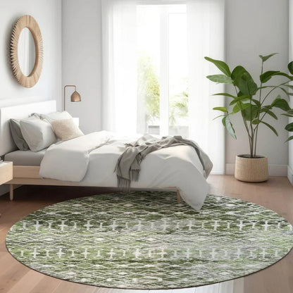 Calandria Green Washable Indoor - Outdoor Rug - LOOMLAN - LOOMLAN Rugs - Outdoor Rugs