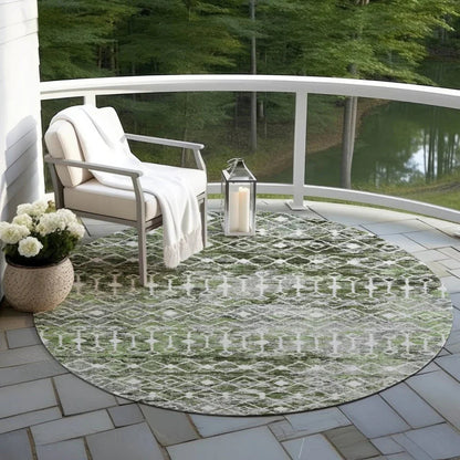 Calandria Green Washable Indoor - Outdoor Rug - LOOMLAN - LOOMLAN Rugs - Outdoor Rugs