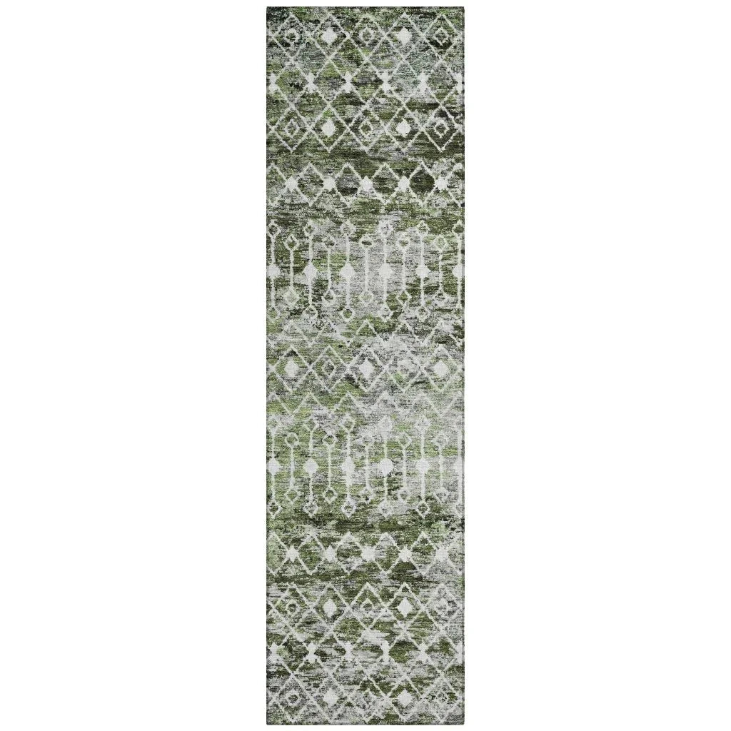 Calandria Green Washable Indoor - Outdoor Rug - LOOMLAN - LOOMLAN Rugs - Outdoor Rugs