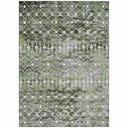 Calandria Green Washable Indoor - Outdoor Rug - LOOMLAN - LOOMLAN Rugs - Outdoor Rugs