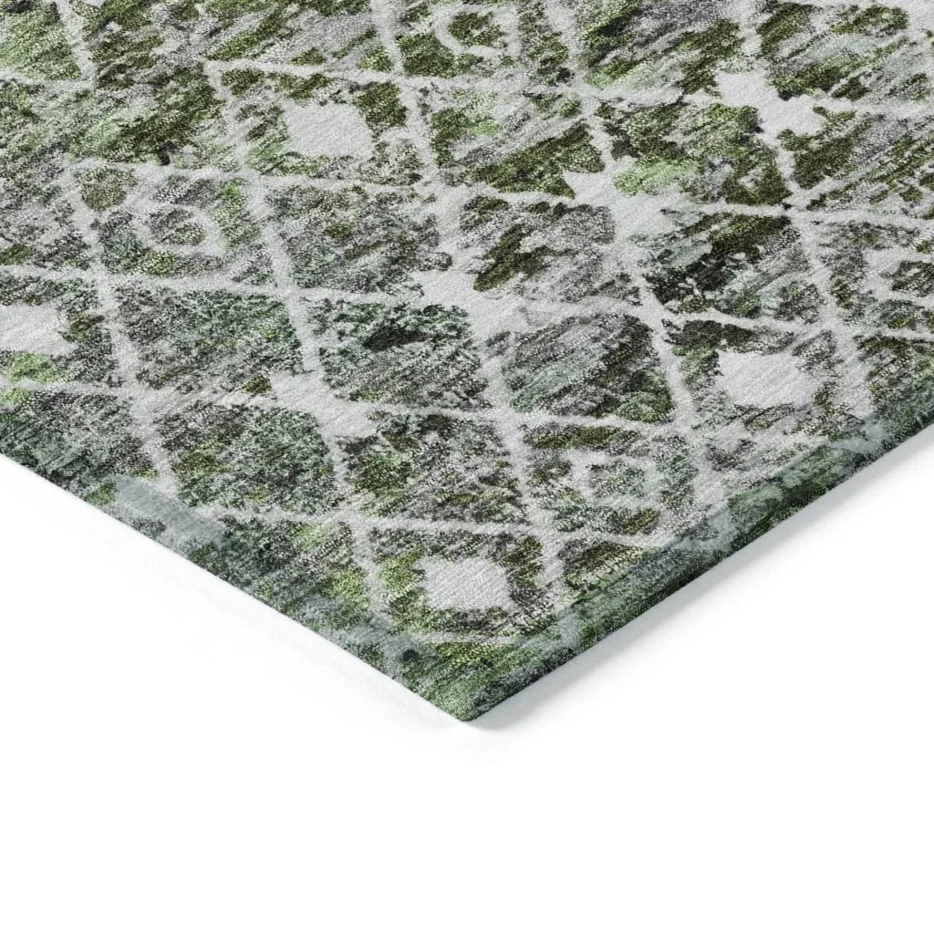 Calandria Green Washable Indoor - Outdoor Rug - LOOMLAN - LOOMLAN Rugs - Outdoor Rugs