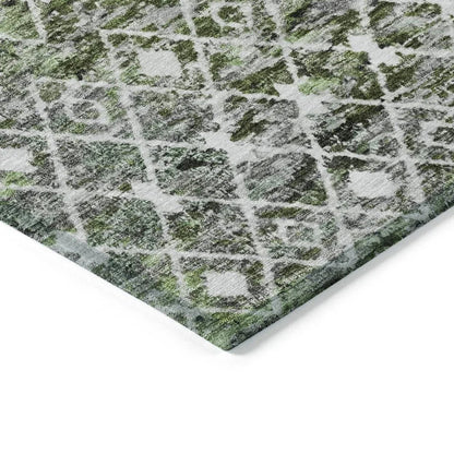 Calandria Green Washable Indoor - Outdoor Rug - LOOMLAN - LOOMLAN Rugs - Outdoor Rugs