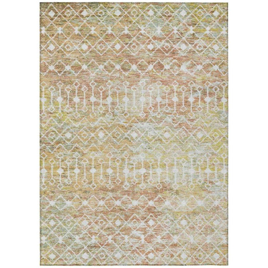 Calandria Orange Washable Indoor - Outdoor Rug - LOOMLAN - LOOMLAN Rugs - Outdoor Rugs