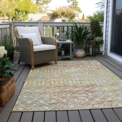Calandria Orange Washable Indoor - Outdoor Rug - LOOMLAN - LOOMLAN Rugs - Outdoor Rugs