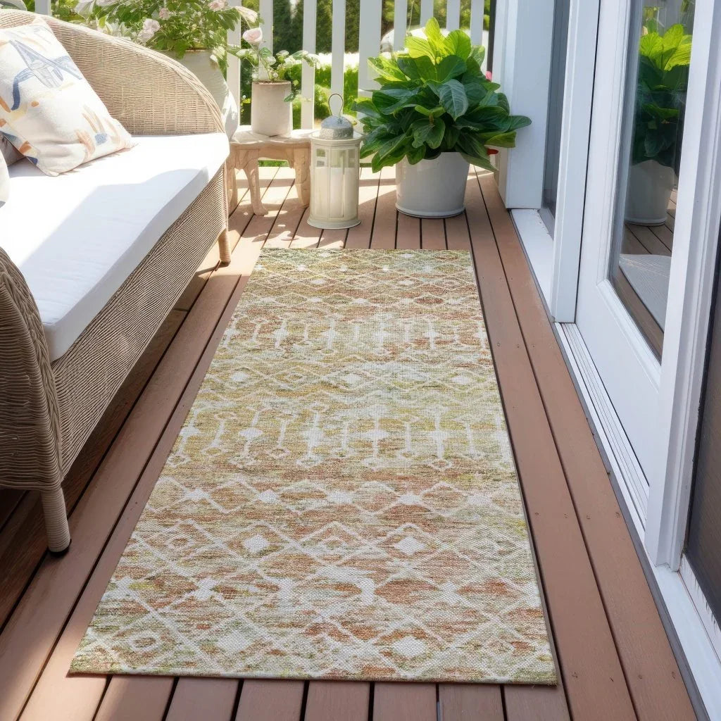 Calandria Orange Washable Indoor - Outdoor Rug - LOOMLAN - LOOMLAN Rugs - Outdoor Rugs