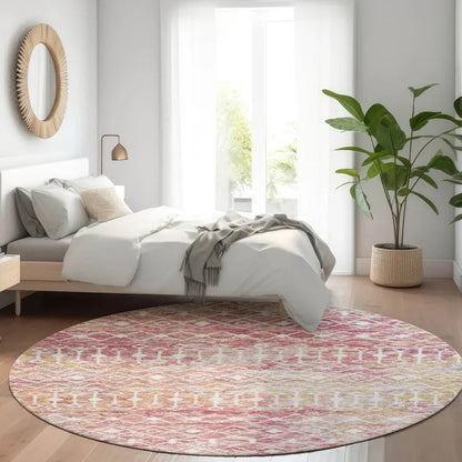 Calandria Pink Washable Indoor - Outdoor Rug - LOOMLAN - LOOMLAN Rugs - Outdoor Rugs