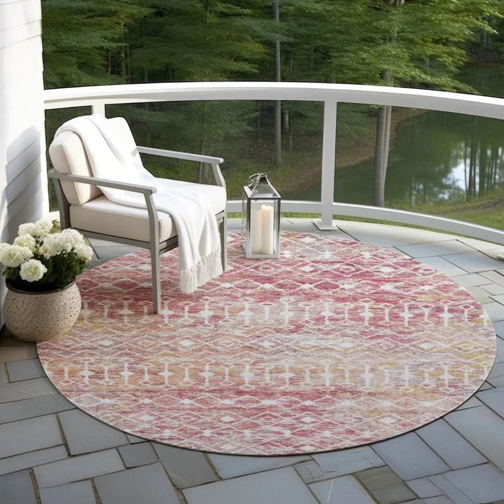 Calandria Pink Washable Indoor - Outdoor Rug - LOOMLAN - LOOMLAN Rugs - Outdoor Rugs
