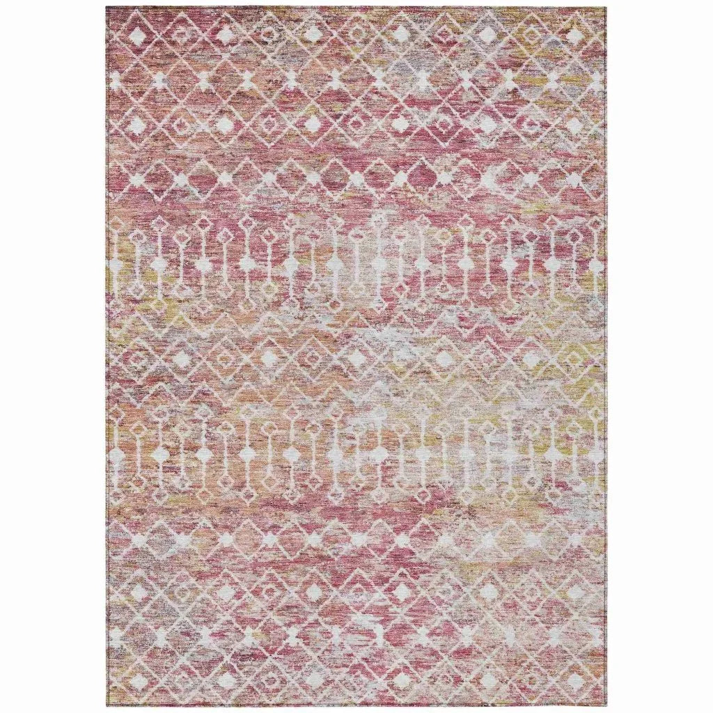 Calandria Pink Washable Indoor - Outdoor Rug - LOOMLAN - LOOMLAN Rugs - Outdoor Rugs
