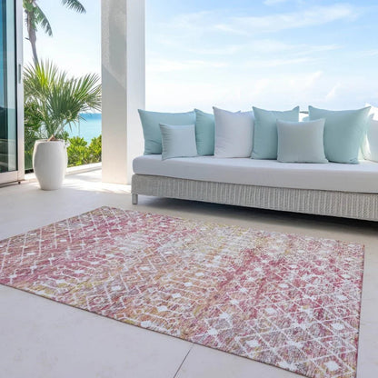 Calandria Pink Washable Indoor - Outdoor Rug - LOOMLAN - LOOMLAN Rugs - Outdoor Rugs