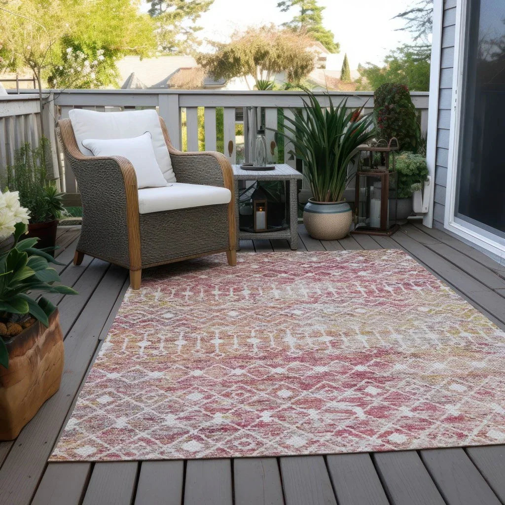 Calandria Pink Washable Indoor - Outdoor Rug - LOOMLAN - LOOMLAN Rugs - Outdoor Rugs