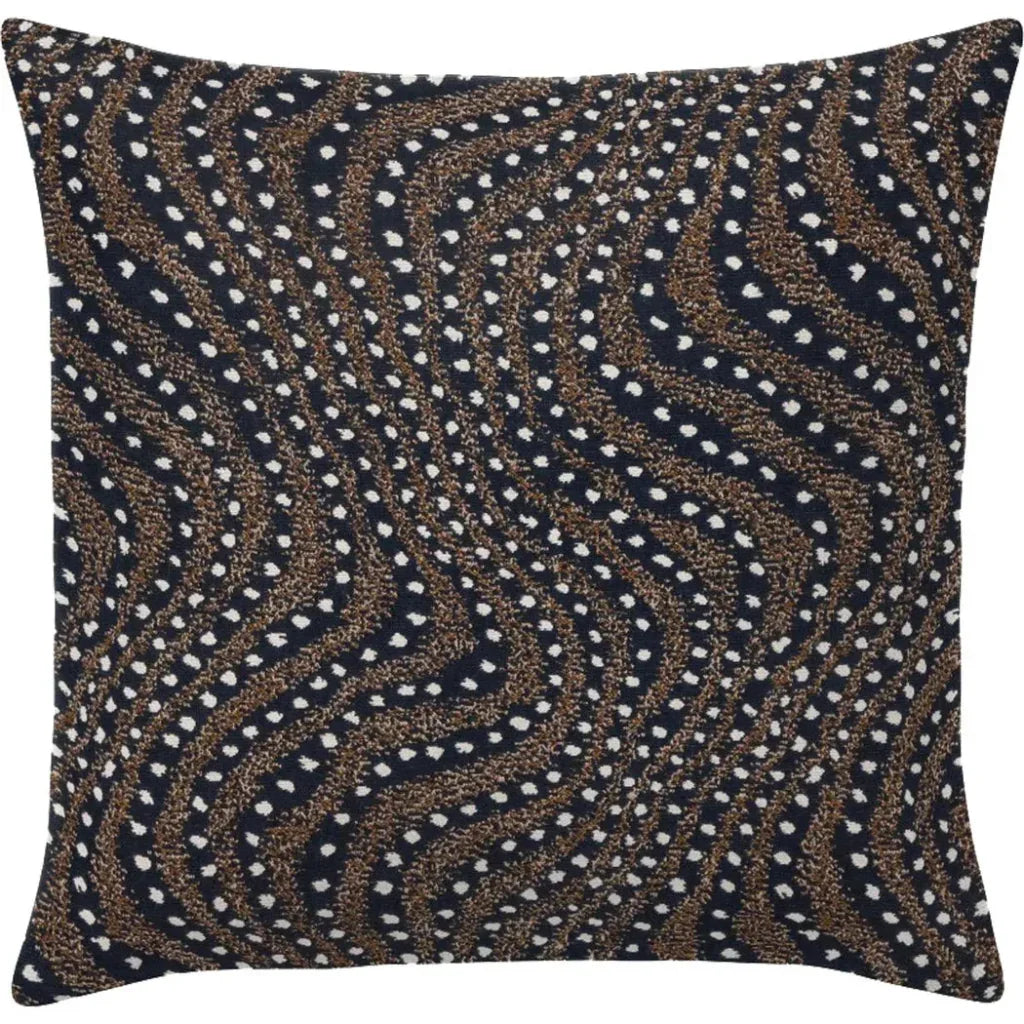 Calder Indigo Handmade Outdoor Pillow-Outdoor Pillows-Earnest Collection-20" Square-LOOMLAN