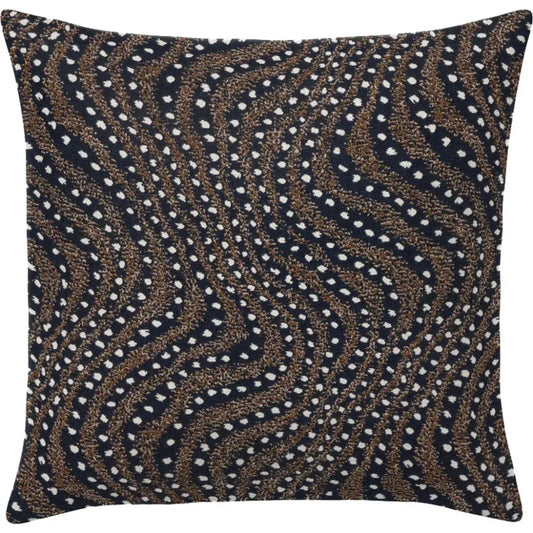 Calder Indigo Handmade Outdoor Pillow-Outdoor Pillows-Earnest Collection-20" Square-LOOMLAN