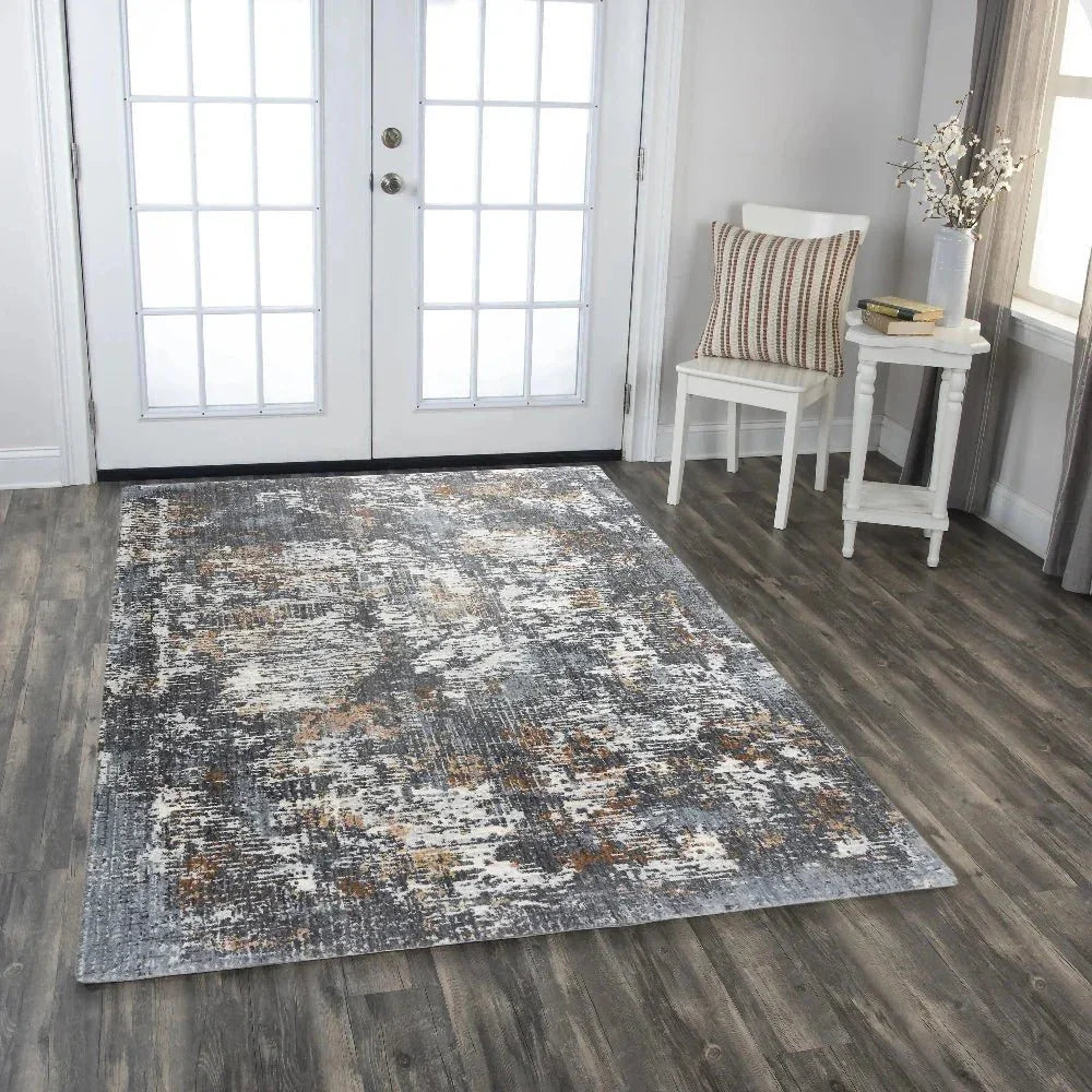 Cale Abstract Blue Large Area Rugs For Living Room - LOOMLAN - LOOMLAN - Area Rugs