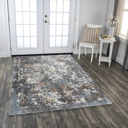 Cale Abstract Blue Large Area Rugs For Living Room - LOOMLAN - LOOMLAN - Area Rugs