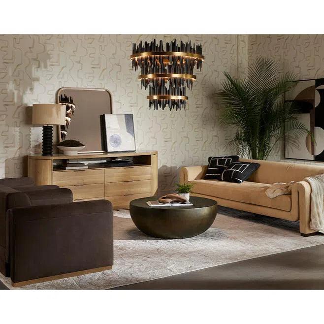 Cale Coffee Table Antique Bronze Hand Outdoor Piece-Outdoor Coffee Tables-SUNPAN-LOOMLAN