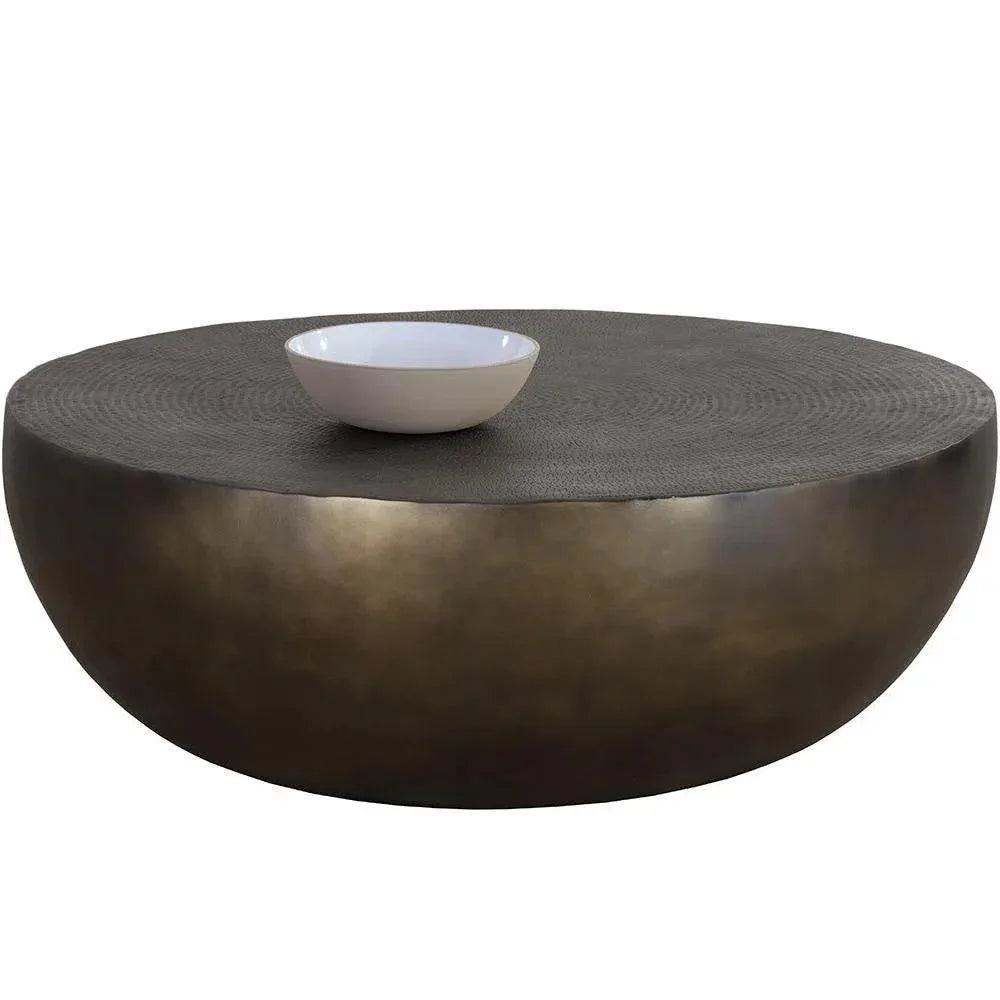 Cale Coffee Table Antique Bronze Hand Outdoor Piece-Outdoor Coffee Tables-SUNPAN-LOOMLAN