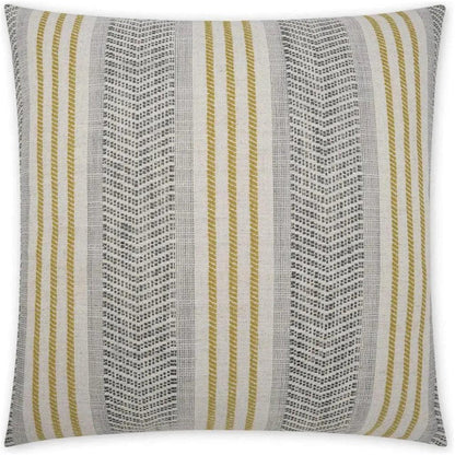 Caleb Dijon Stripes Yellow Large Throw Pillow Insert - LOOMLAN - D.V. Kap - Throw Pillows