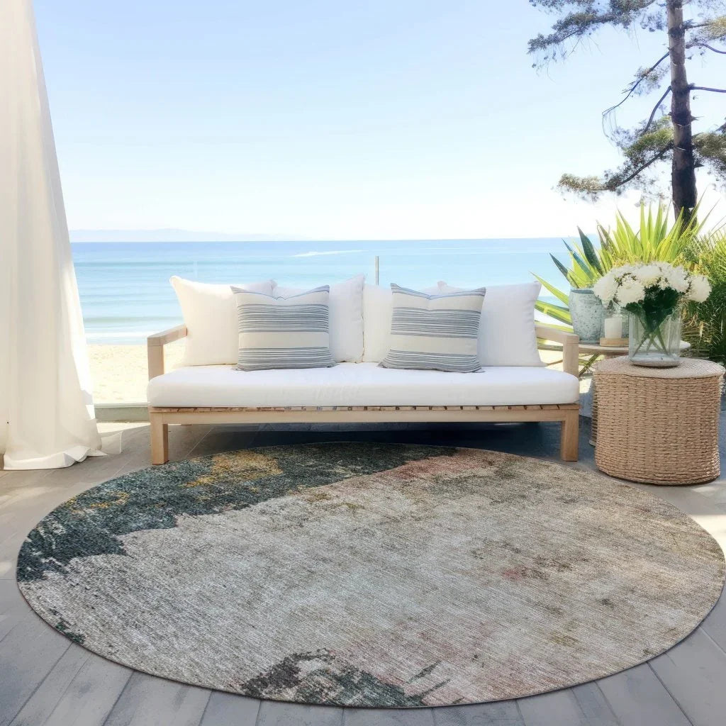 Califa Brown Washable Indoor - Outdoor Rug - LOOMLAN - LOOMLAN Rugs - Outdoor Rugs