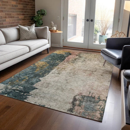 Califa Brown Washable Indoor - Outdoor Rug - LOOMLAN - LOOMLAN Rugs - Outdoor Rugs