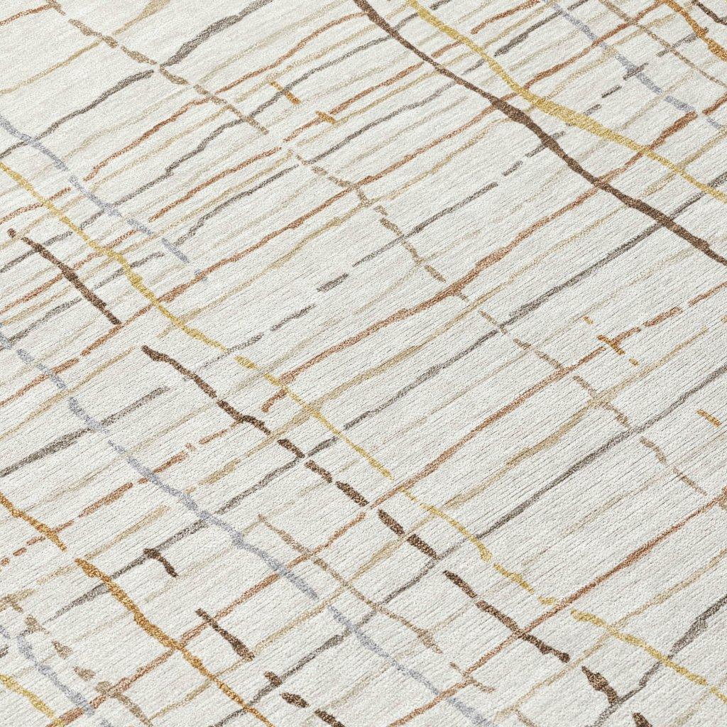 Calista Ivory Washable Indoor-Outdoor Rug-Outdoor Rugs-LOOMLAN Rugs-LOOMLAN