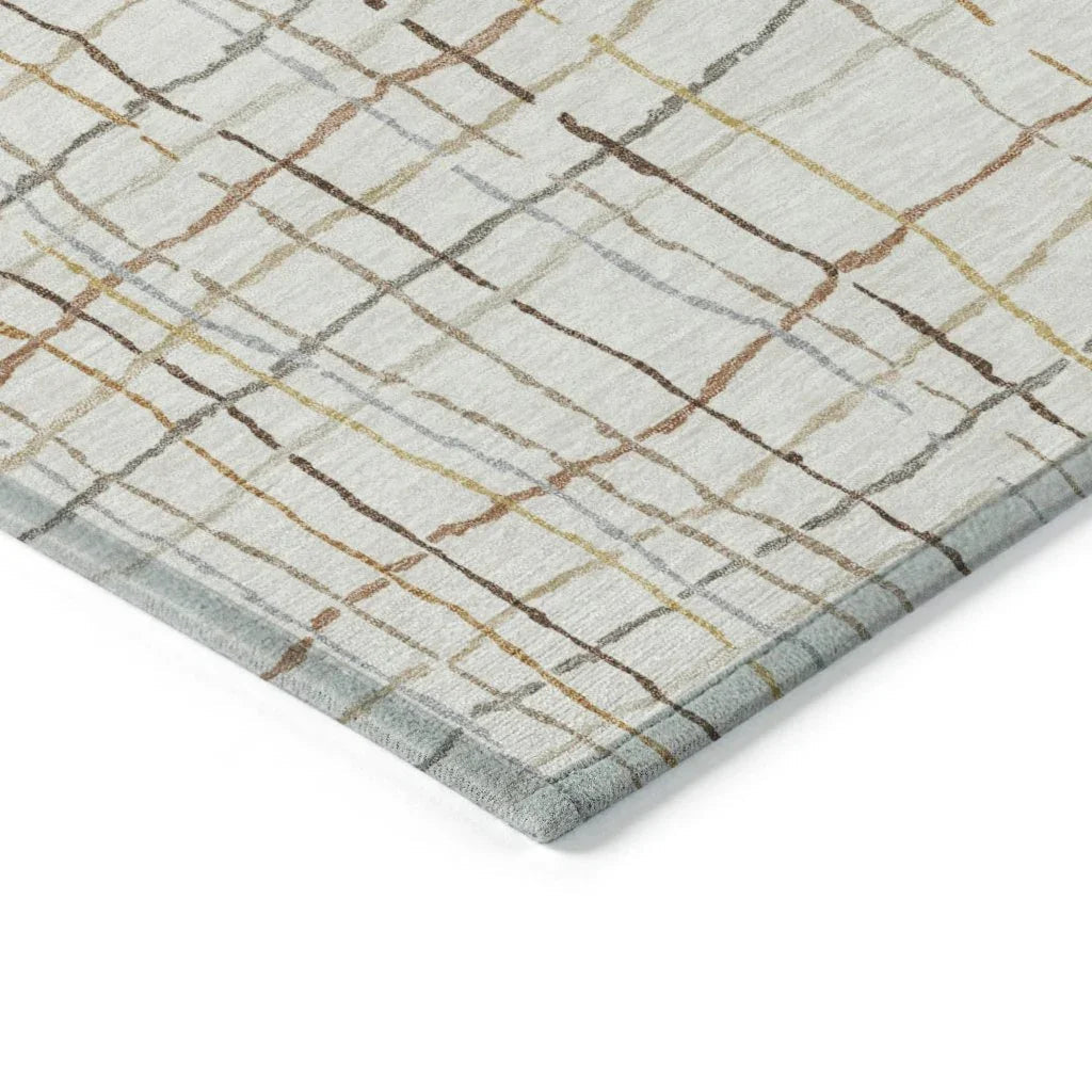 Calista Ivory Washable Indoor-Outdoor Rug-Outdoor Rugs-LOOMLAN Rugs-LOOMLAN