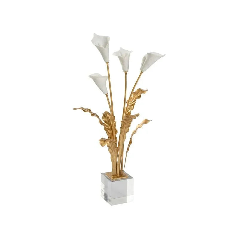 Calla Lily Bouquet On Stand Flower Sculpture - LOOMLAN - Chelsea House - Statues & Sculptures