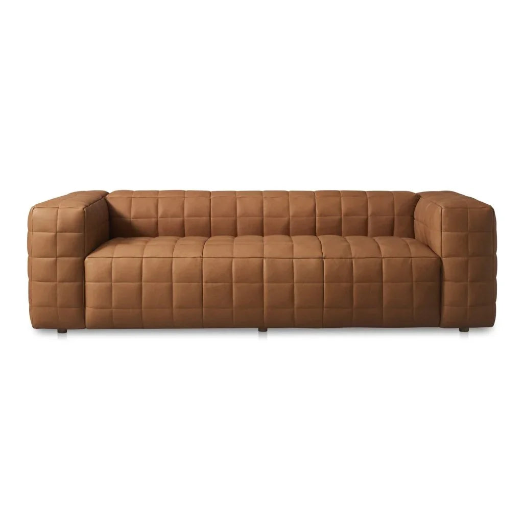 Callan Modern Aniline Leather Sofa - LOOMLAN - Moe's Home - Sofas & Loveseats