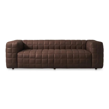 Callan Modern Aniline Leather Sofa - LOOMLAN - Moe's Home - Sofas & Loveseats
