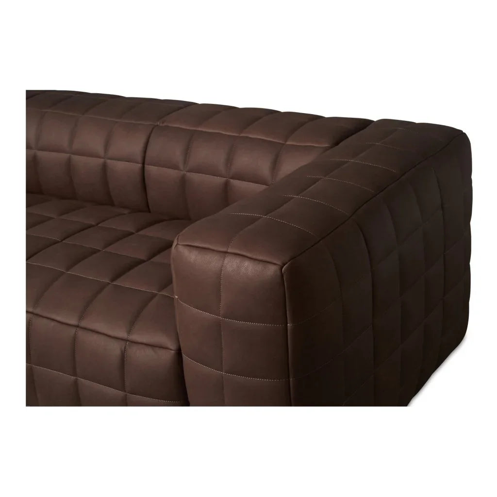 Callan Modern Aniline Leather Sofa - LOOMLAN - Moe's Home - Sofas & Loveseats