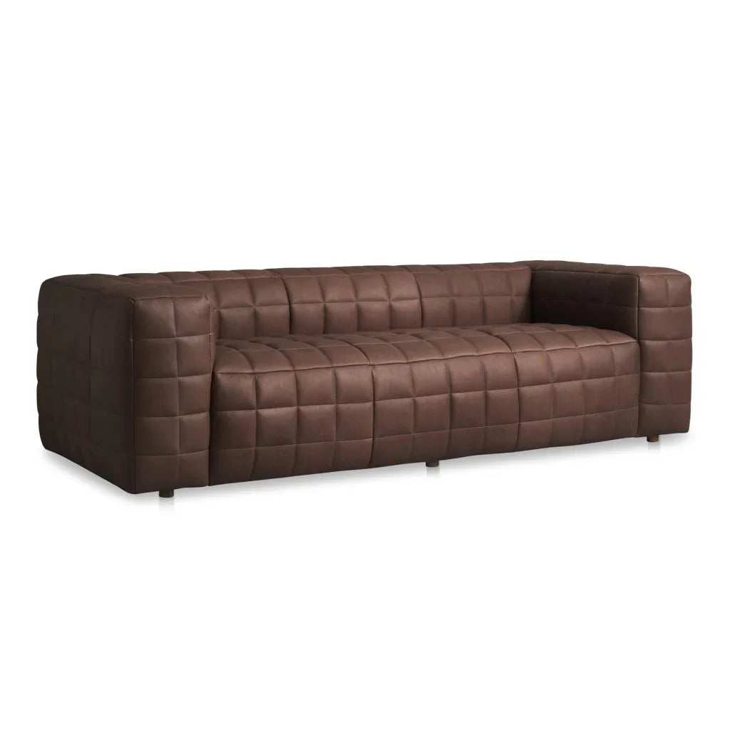 Callan Modern Aniline Leather Sofa - LOOMLAN - Moe's Home - Sofas & Loveseats
