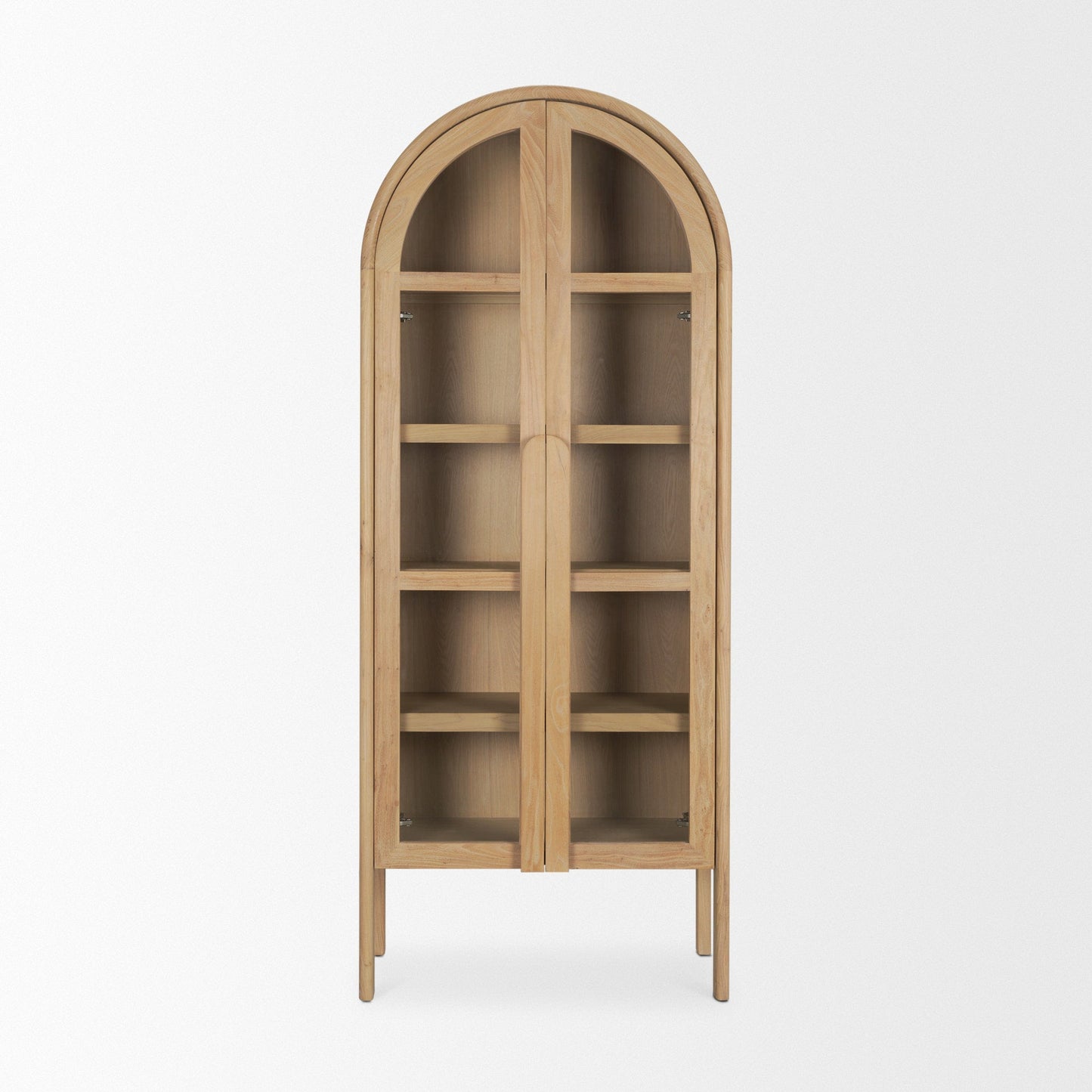 Callum Wooden Brown Arched Bookcase