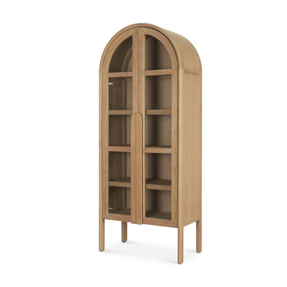 Callum Wooden Brown Arched Bookcase