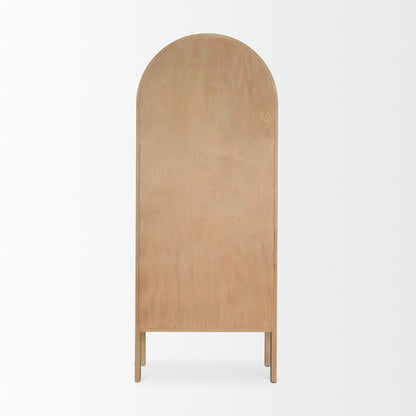 Callum Wooden Brown Arched Bookcase