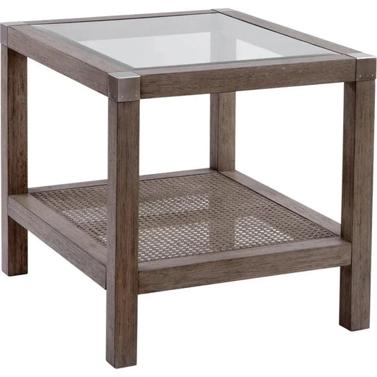 Calum Rubberwood Square End Table - LOOMLAN - Bassett Mirror - Side Tables