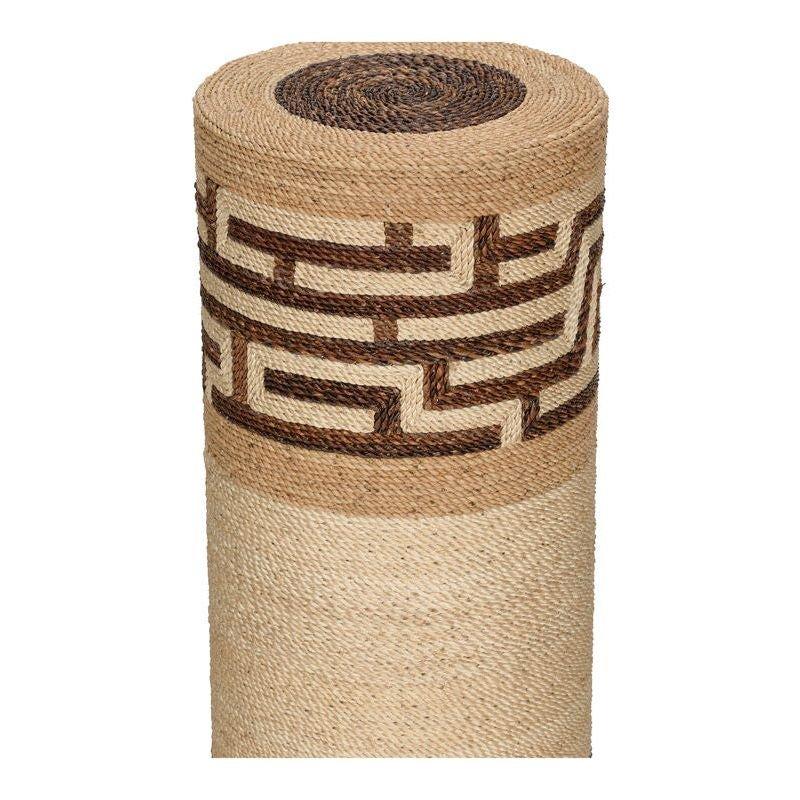 Calusa Abaca Rope Warpped Wooden Pedestal - LOOMLAN - Wildwood - Side Tables