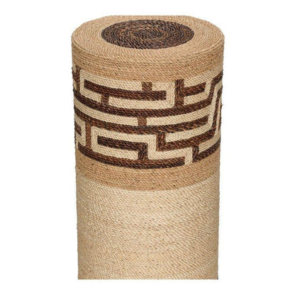 Calusa Abaca Rope Warpped Wooden Pedestal - LOOMLAN - Wildwood - Side Tables