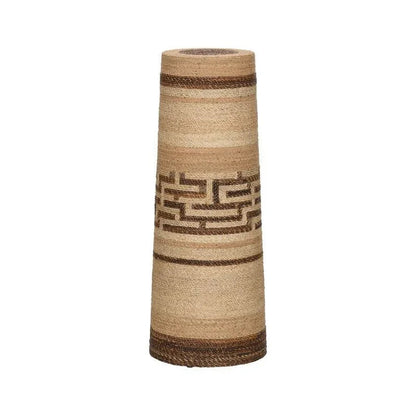 Calusa Abaca Rope Warpped Wooden Pedestal - LOOMLAN - Wildwood - Side Tables