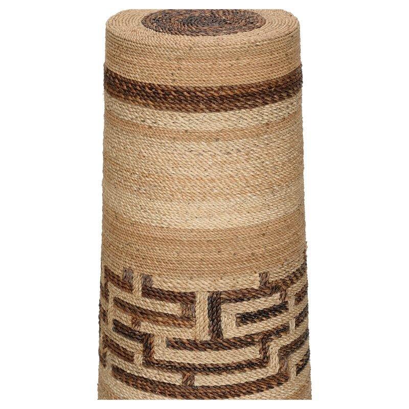 Calusa Abaca Rope Warpped Wooden Pedestal - LOOMLAN - Wildwood - Side Tables