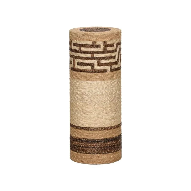 Calusa Abaca Rope Warpped Wooden Pedestal - LOOMLAN - Wildwood - Side Tables
