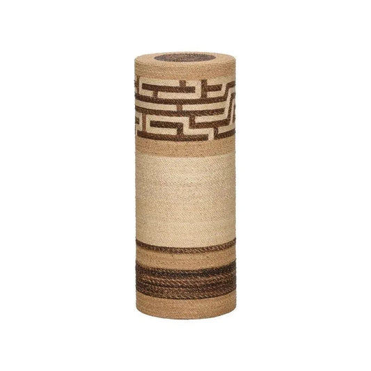 Calusa Abaca Rope Warpped Wooden Pedestal - LOOMLAN - Wildwood - Side Tables